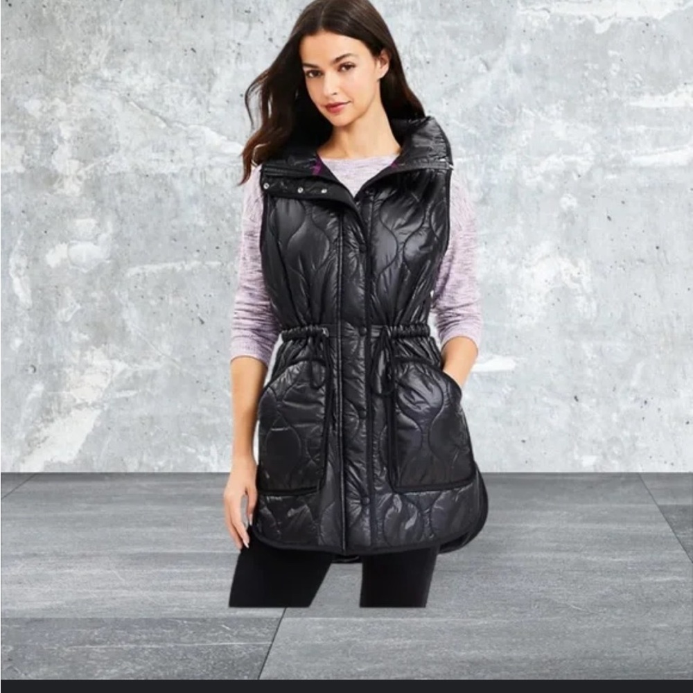 Lou & Grey Quilted long pocket vest